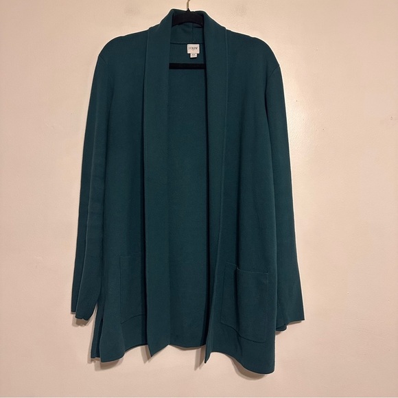 J Crew Chelsea Cotton Sweater Blazer Jacket size XXL Green - Picture 3 of 8